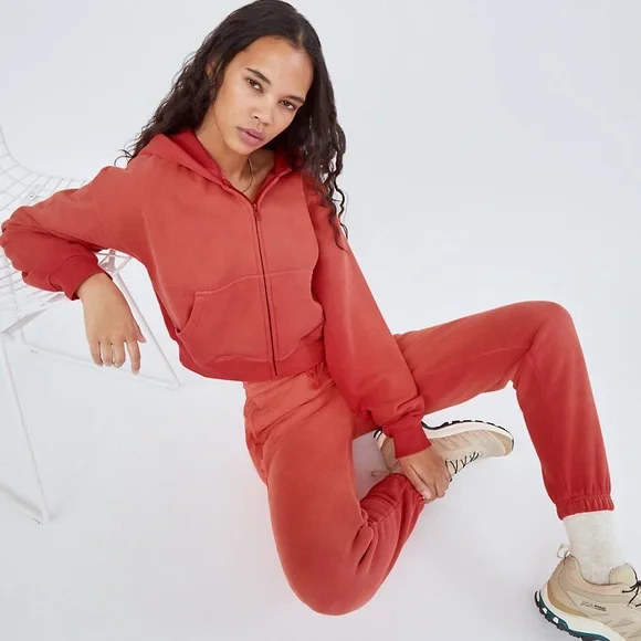 aritzia Tna Cozy Fleece Boyfriend Boxy Zip-Up Hoodie - Picture 4 of 6